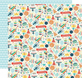 Echo Park Happy Birthday Party Fun 12x12 Double Sided Patterned Paper
