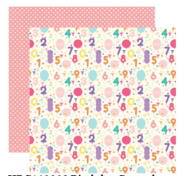 Echo Park Happy Birthday- Birthday Countdown 12x12 Double Sided Patterned Paper