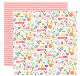 Echo Park Happy Birthday- Happy Birthday 12x12 Double Sided Patterned Paper