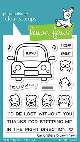 Car Critters - Lawn Fawn Clear Stamps 3"X4"