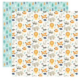 Echo Park - Hello Baby Boy Collection - 12 x 12 Double Sided Paper - Little Wild Ones