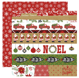 Echo Park - Celebrate Christmas Collection - 12 x 12 Double Sided Paper - Border Strips