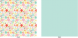 Echo Park -Hello Spring Collection - 12 x 12 Double Sided Paper - Spring Flowers