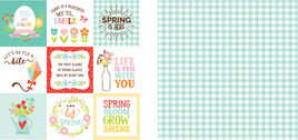 Echo Park -Spring Fling Collection - 12 x 12 Double Sided Paper - 4x4 Journaling Cards