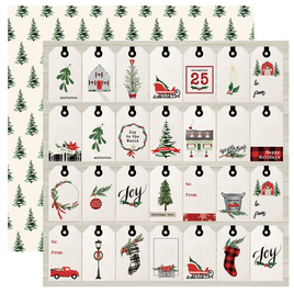 Carta Bella Paper - Christmas Market Collection - 12 x 12 Double Sided Paper - Gift Tags