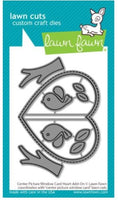 Center Picture Window Card Heart Add-On - Lawn Cuts Custom Craft Die