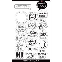 PhotoPlay Say It With Stamps Photopolymer Stamps -Speech Bubbles