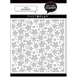 PhotoPlay Say It With Stamps Stencil 6"X6"-Stars