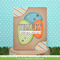 Thanks Thanks Thanks - Lawn Fawn Clear Stamp 4"x6"