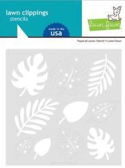 Lawn Clippings Stencils-Tropical Leaves