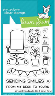 Virtual Friends Add-On - Lawn Fawn Clear Stamps 3