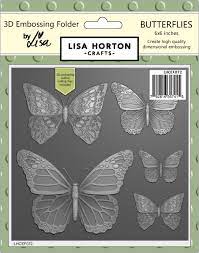 Butterflies   Lisa Horton 6x6 3D Embossing Folder & Die