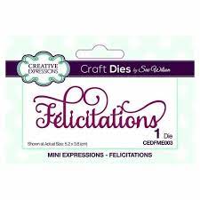 Dies by Sue Wilson Mini Expressions Collection Felicitations